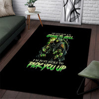 Of Course I'm Going To Hell Skull Area Rug - Wonder Print Shop
