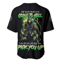 Of Course I'm Going To Hell Skull Baseball Jersey - Wonder Print Shop