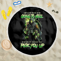 Of Course I'm Going To Hell Skull Beach Blanket - Wonder Print Shop