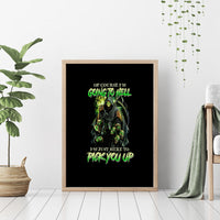 Of Course I'm Going To Hell Skull Canvas Wall Art - Wonder Print Shop