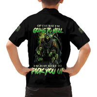 Of Course I'm Going To Hell Skull Kid Hawaiian Shirt - Wonder Print Shop