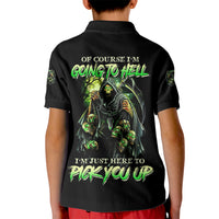 Of Course I'm Going To Hell Skull Kid Polo Shirt - Wonder Print Shop
