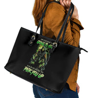 Of Course I'm Going To Hell Skull Leather Tote Bag - Wonder Print Shop