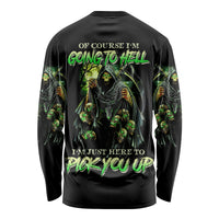 Of Course I'm Going To Hell Skull Long Sleeve Shirt - Wonder Print Shop