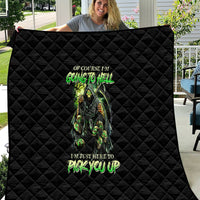 Of Course I'm Going To Hell Skull Quilt - Wonder Print Shop