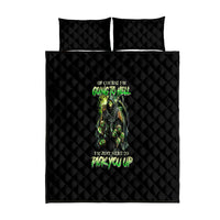 Of Course I'm Going To Hell Skull Quilt Bed Set - Wonder Print Shop