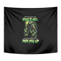 Of Course I'm Going To Hell Skull Tapestry - Wonder Print Shop