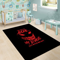 I'm Never Alone My Demon Are With Me Area Rug - Wonder Print Shop