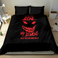 I'm Never Alone My Demon Are With Me Bedding Set - Wonder Print Shop