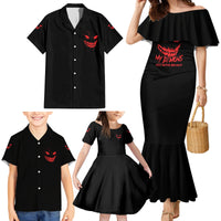 I'm Never Alone My Demon Are With Me Family Matching Mermaid Dress and Hawaiian Shirt - Wonder Print Shop