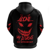 I'm Never Alone My Demon Are With Me Hoodie - Wonder Print Shop