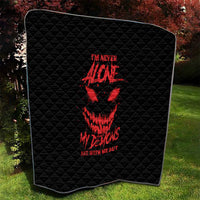 I'm Never Alone My Demon Are With Me Quilt - Wonder Print Shop