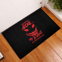 I'm Never Alone My Demon Are With Me Rubber Doormat - Wonder Print Shop