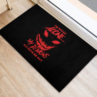 I'm Never Alone My Demon Are With Me Rubber Doormat - Wonder Print Shop