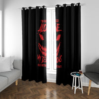 I'm Never Alone My Demon Are With Me Window Curtain - Wonder Print Shop