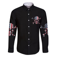 This Is America Patriotic Skull Family Matching Off Shoulder Maxi Dress and Hawaiian Shirt - Wonder Print Shop