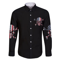 This Is America Patriotic Skull Family Matching Puletasi Dress and Hawaiian Shirt - Wonder Print Shop