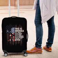 This Is America Patriotic Skull Luggage Cover - Wonder Print Shop