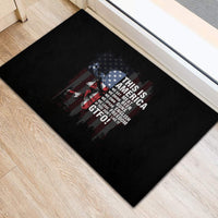 This Is America Patriotic Skull Rubber Doormat - Wonder Print Shop