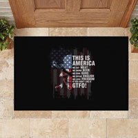 This Is America Patriotic Skull Rubber Doormat - Wonder Print Shop