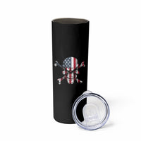 This Is America Patriotic Skull Skinny Tumbler - Wonder Print Shop