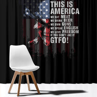 This Is America Patriotic Skull Window Curtain - Wonder Print Shop
