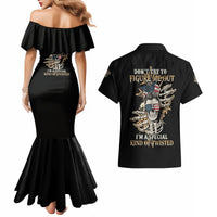 Don't Try To Figure Me Out Couples Matching Mermaid Dress and Hawaiian Shirt - Wonder Print Shop
