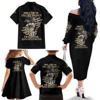 Don't Try To Figure Me Out Family Matching Off Shoulder Long Sleeve Dress and Hawaiian Shirt - Wonder Print Shop