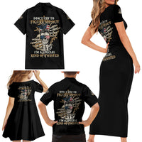 Don't Try To Figure Me Out Family Matching Short Sleeve Bodycon Dress and Hawaiian Shirt - Wonder Print Shop