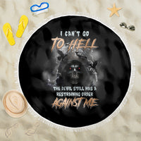 I Can't Go To Hell Reaper Bat Beach Blanket - Wonder Print Shop