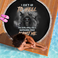 I Can't Go To Hell Reaper Bat Beach Blanket - Wonder Print Shop