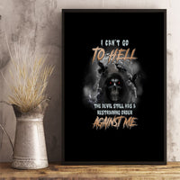 I Can't Go To Hell Reaper Bat Canvas Wall Art - Wonder Print Shop