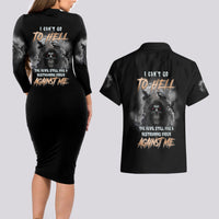 I Can't Go To Hell Reaper Bat Couples Matching Long Sleeve Bodycon Dress and Hawaiian Shirt - Wonder Print Shop