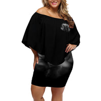 I Can't Go To Hell Reaper Bat Off Shoulder Short Dress - Wonder Print Shop