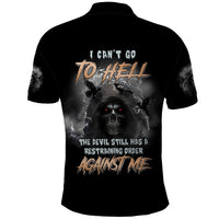 I Can't Go To Hell Reaper Bat Polo Shirt - Wonder Print Shop