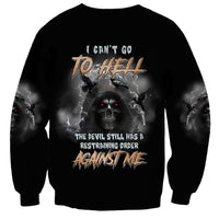 I Can't Go To Hell Reaper Bat Sweatshirt - Wonder Print Shop