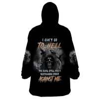 I Can't Go To Hell Reaper Bat Wearable Blanket Hoodie - Wonder Print Shop