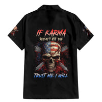 If Karma Doesn't Hit You Trust Me I Will Family Matching Mermaid Dress and Hawaiian Shirt - Wonder Print Shop