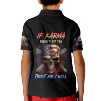 If Karma Doesn't Hit You Trust Me I Will Kid Polo Shirt - Wonder Print Shop