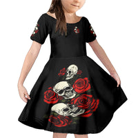 The Good Girl In Me 3 Skulls Rose Vintage Family Matching Mermaid Dress and Hawaiian Shirt - Wonder Print Shop