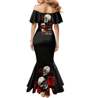 The Good Girl In Me 3 Skulls Rose Vintage Family Matching Mermaid Dress and Hawaiian Shirt - Wonder Print Shop