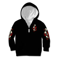 The Good Girl In Me 3 Skulls Rose Vintage Kid Hoodie - Wonder Print Shop