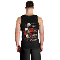 The Good Girl In Me 3 Skulls Rose Vintage Men Tank Top - Wonder Print Shop