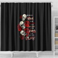 the-good-girl-in-me-3-skulls-rose-vintage-shower-curtain