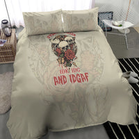 Stuck Between Idk Idc And Idgaf Skull Bedding Set - Wonder Print Shop