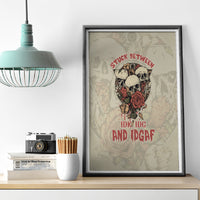 Stuck Between Idk Idc And Idgaf Skull Canvas Wall Art - Wonder Print Shop