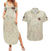 Stuck Between Idk Idc And Idgaf Skull Couples Matching Summer Maxi Dress and Hawaiian Shirt - Wonder Print Shop