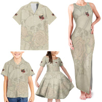 Stuck Between Idk Idc And Idgaf Skull Family Matching Tank Maxi Dress and Hawaiian Shirt - Wonder Print Shop