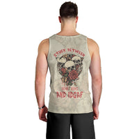 Stuck Between Idk Idc And Idgaf Skull Men Tank Top - Wonder Print Shop