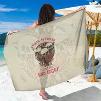 Stuck Between Idk Idc And Idgaf Skull Sarong - Wonder Print Shop